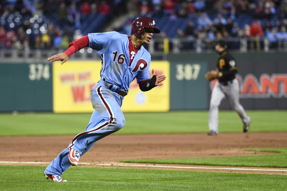 Philadelphia Phillies’ Cesar Hernandez has been a steal for his fantasy owners (AP Photo).