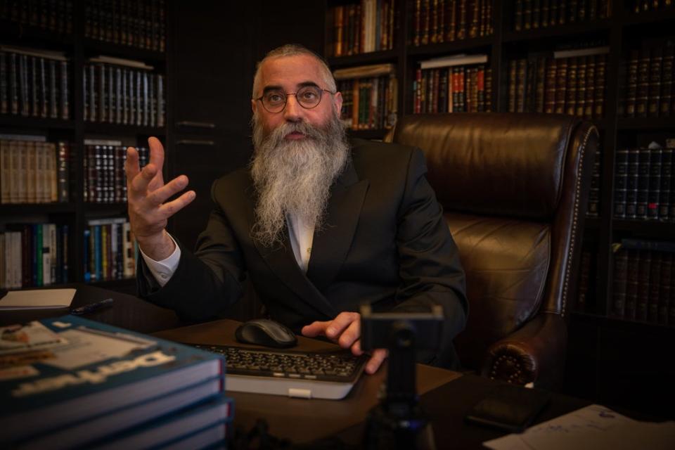 Avraham Wolff, the Chief Rabbi of Odesa and southern Ukraine, fears war will destroy the Jewish community (Bel Trew)