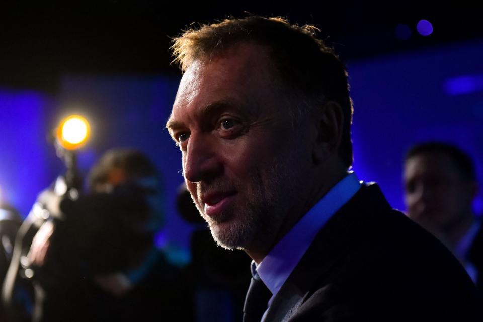 Russian oligarch Oleg Deripaska attends the Saint Petersburg International Economic Forum (SPIEF) on June 17. Deripaska is one of the main Russian oligarchs targeted by Western sanctions. (Photo by OLGA MALTSEVA/AFP via Getty Images)