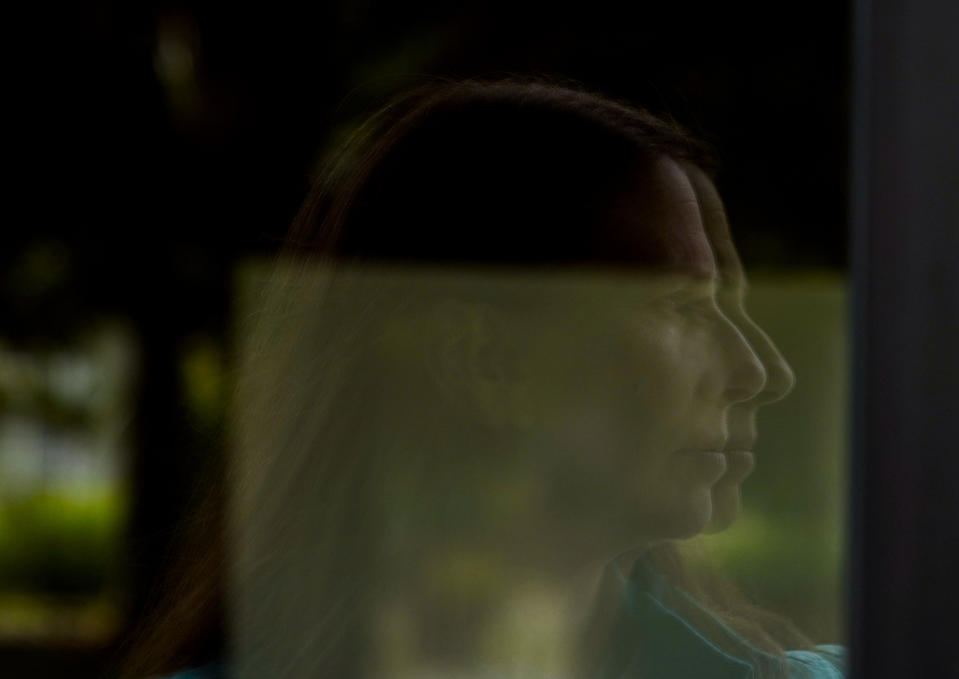 Jamie Crase, who participated in a phase 1 ovarian cancer vaccine trial 11 years ago, poses for a portrait, Wednesday, June 7, 2023, in Mercer Island, Wash. While she doesn't know whether the vaccine helped, Crase is now 50 with no signs of cancer. (AP Photo/Lindsey Wasson)