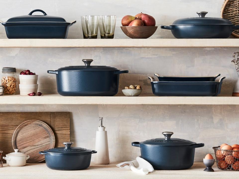 Le Creuset cookware.