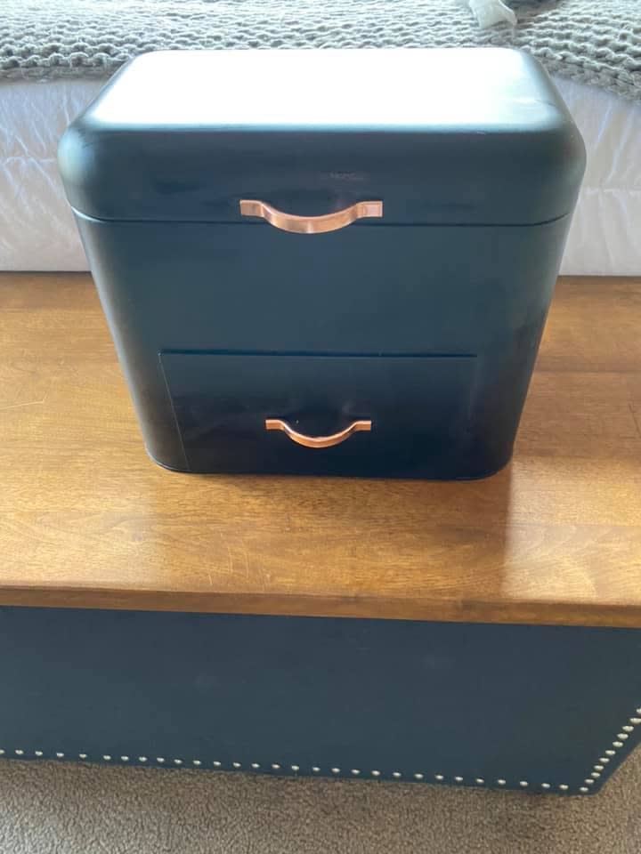 Leanne purchased the bread bin from Kmart last year. Photo: Facebook (supplied).