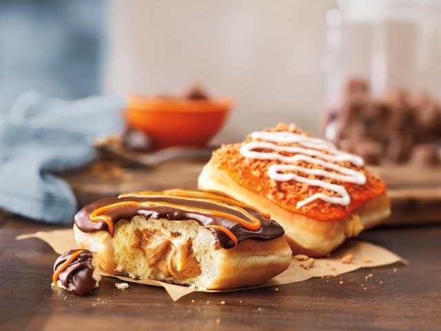Dunkin' Donuts Reese’s Peanut Butter Square and a Pumpkin Cheesecake Square