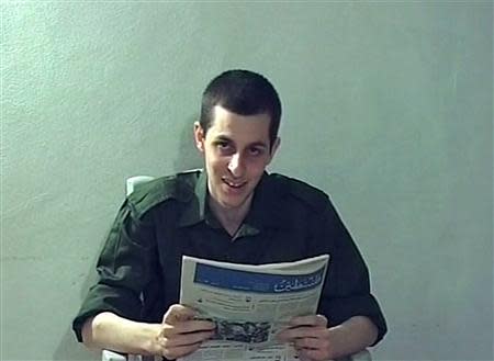 File still image taken from video of Captured Israeli soldier Gilad Shalit