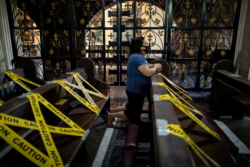 FILE PHOTO: Churches reopen in Philippine capital with social distancing measures in place