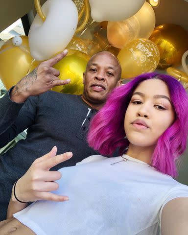 <p>Dr. Dre Instagram</p> Dr. Dre and Truly Young.