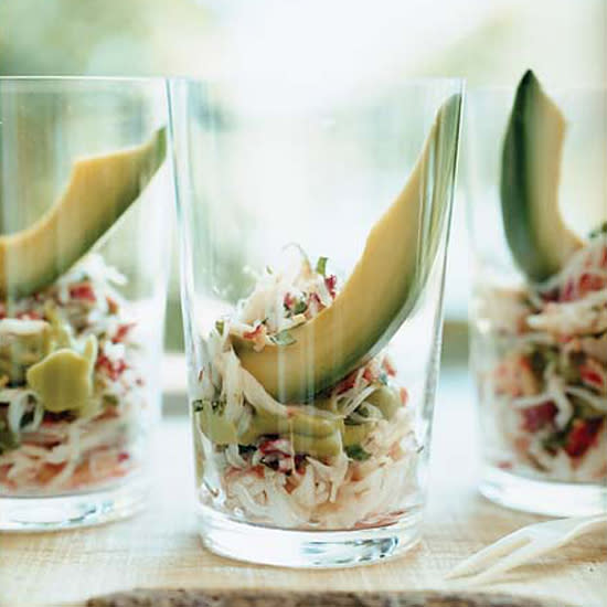 King Crab and Avocado Shooters