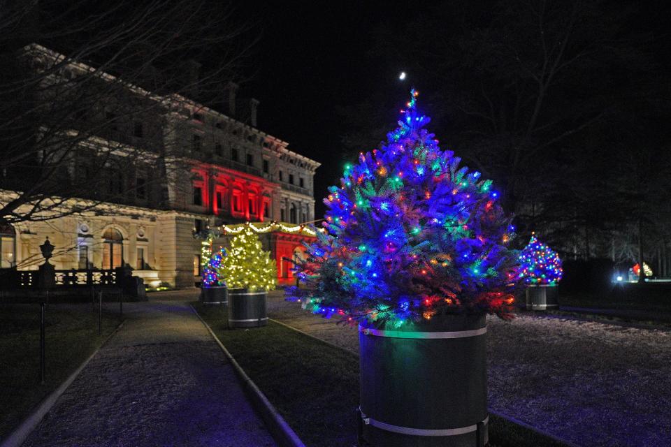 The Preservation Society of Newport County turns The Breakers mansion into an illuminated winter wonderland.