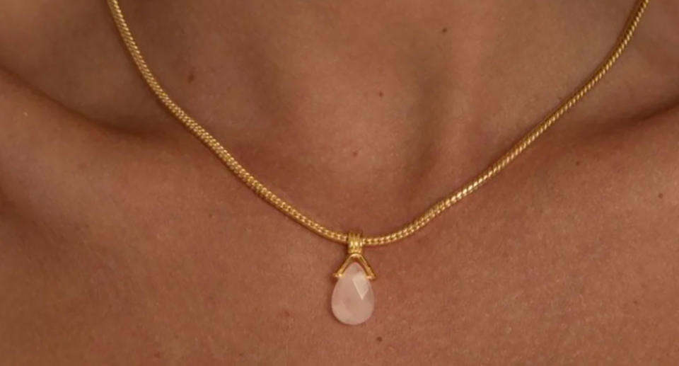 Rose Blossom Quartz Necklace