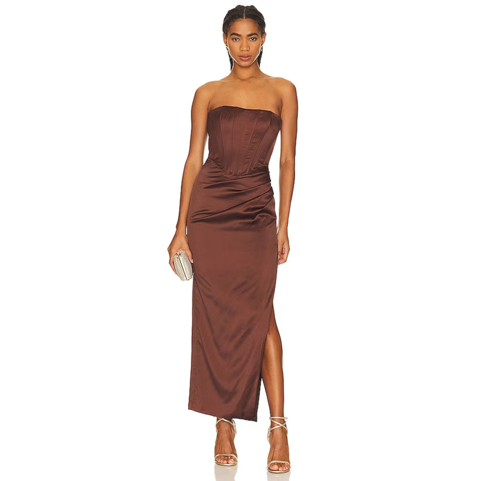 <p><a href="https://go.redirectingat.com?id=74968X1596630&url=https%3A%2F%2Fwww.revolve.com%2Feverlasting-satin-dress-in-chocolate%2Fdp%2FBARD-WD652%2F%3Fd%3DWomens%26srcType%3Ddp_recs_viewed2&sref=https%3A%2F%2Fwww.womenshealthmag.com%2Frelationships%2Fg38439489%2Fbest-winter-wedding-guest-dresses%2F" rel="nofollow noopener" target="_blank" data-ylk="slk:Shop Now;elm:context_link;itc:0;sec:content-canvas" class="link ">Shop Now</a></p><p>Everlasting Satin Dress</p><p>revolve.com</p><p>$149.00</p>