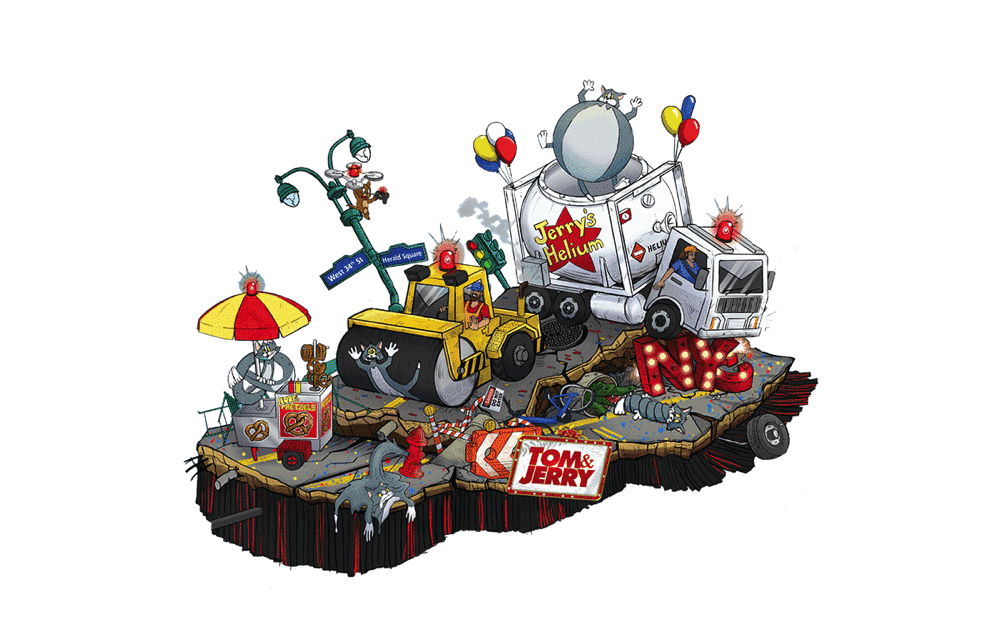 Tom and Jerry, Lifetime, Olay and Jennie-O are the new floats in this year's parade. (Images courtesy of Macy's)