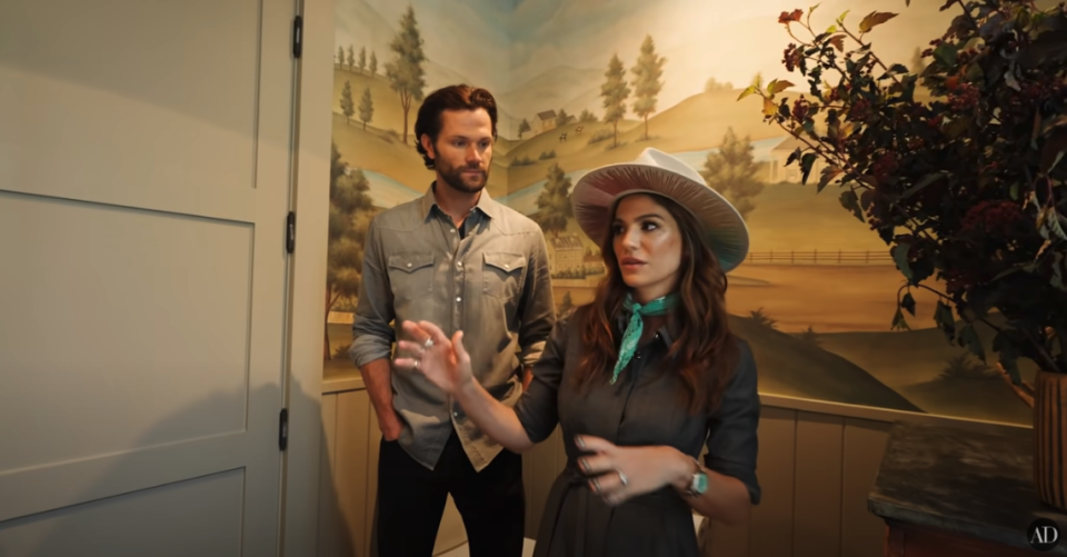 Jared and Genevieve Padalecki in their powder room