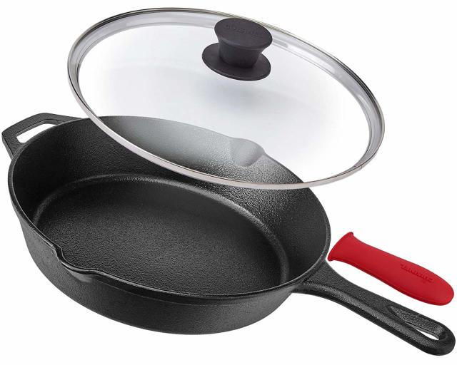 Cuisinel Pre-Seasoned Cast Iron Skillet 3-Piece Chef Set $39.99