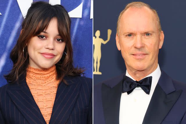 <p>Rodin Eckenroth/FilmMagic; Amy Sussman/WireImage</p> Jenna Ortega, Michael Keaton.