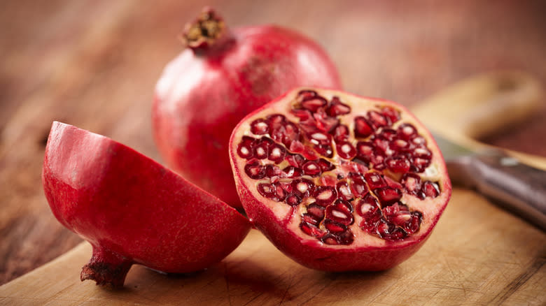 Open pomegranates