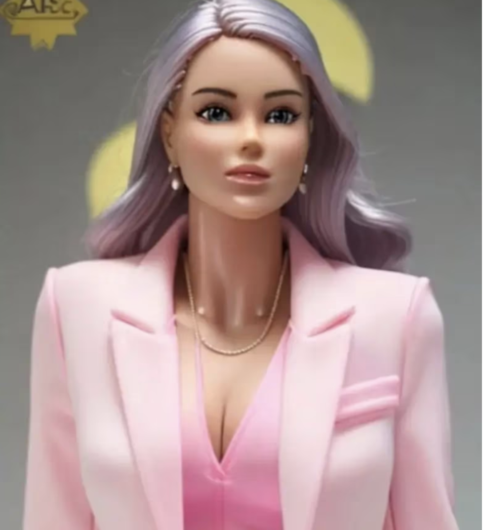 Así se vería Kate Middleton como muñeca Barbie, según IA. Captura: Hello!
