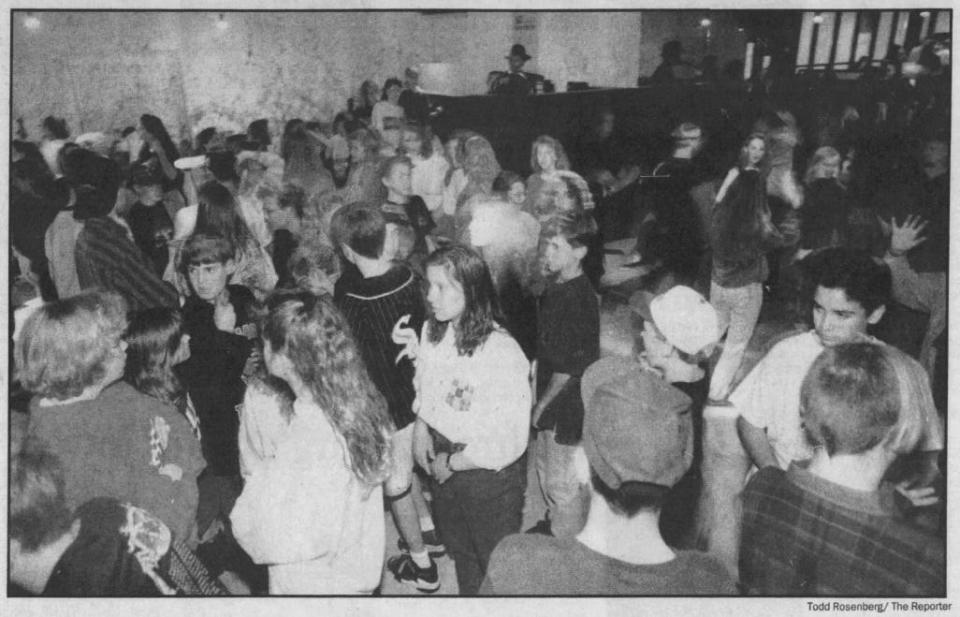 Friday nights, like the one pictured in this 1992, were dedicated to middle schoolers at Woody's. Saturday nights for high schoolers had become less popular by this time.