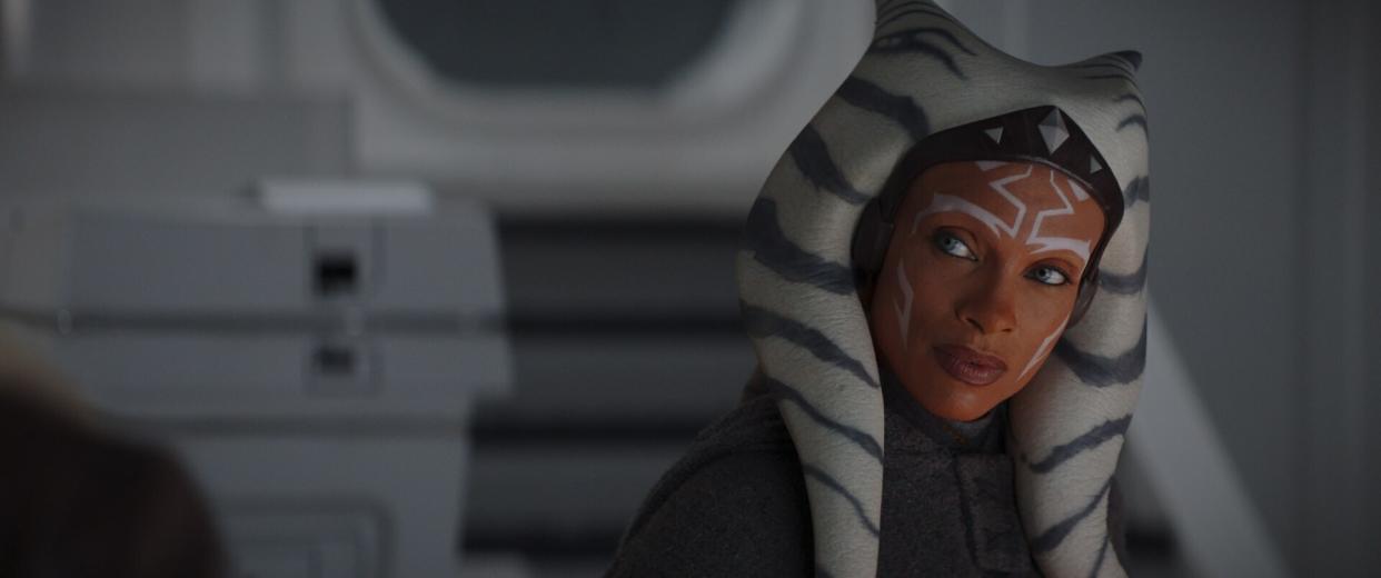 Rosario Dawson is the titular Ahsoka, which this week brought back a huge Star Wars fan favorite.  (Disney+)