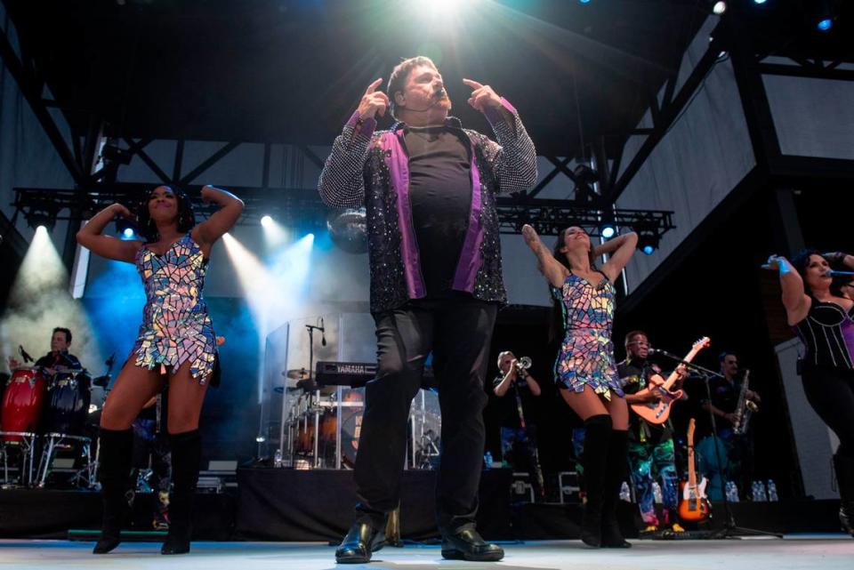 KC and The Sunshine Band performs at the inaugural show at The Sound Amphitheater in Gautier on Friday, April 12, 2024. Hannah Ruhoff/Sun Herald