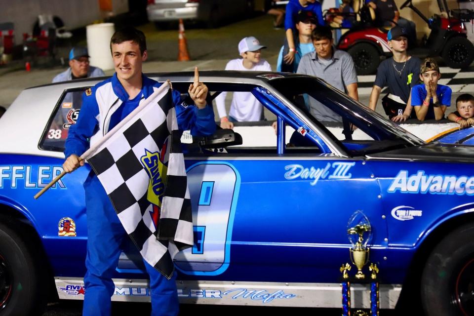 Brothers Daryl McDonald III (pictured) and Parker McDonald are among the Sportsmen division points leaders this season at Five Flags Speedway.