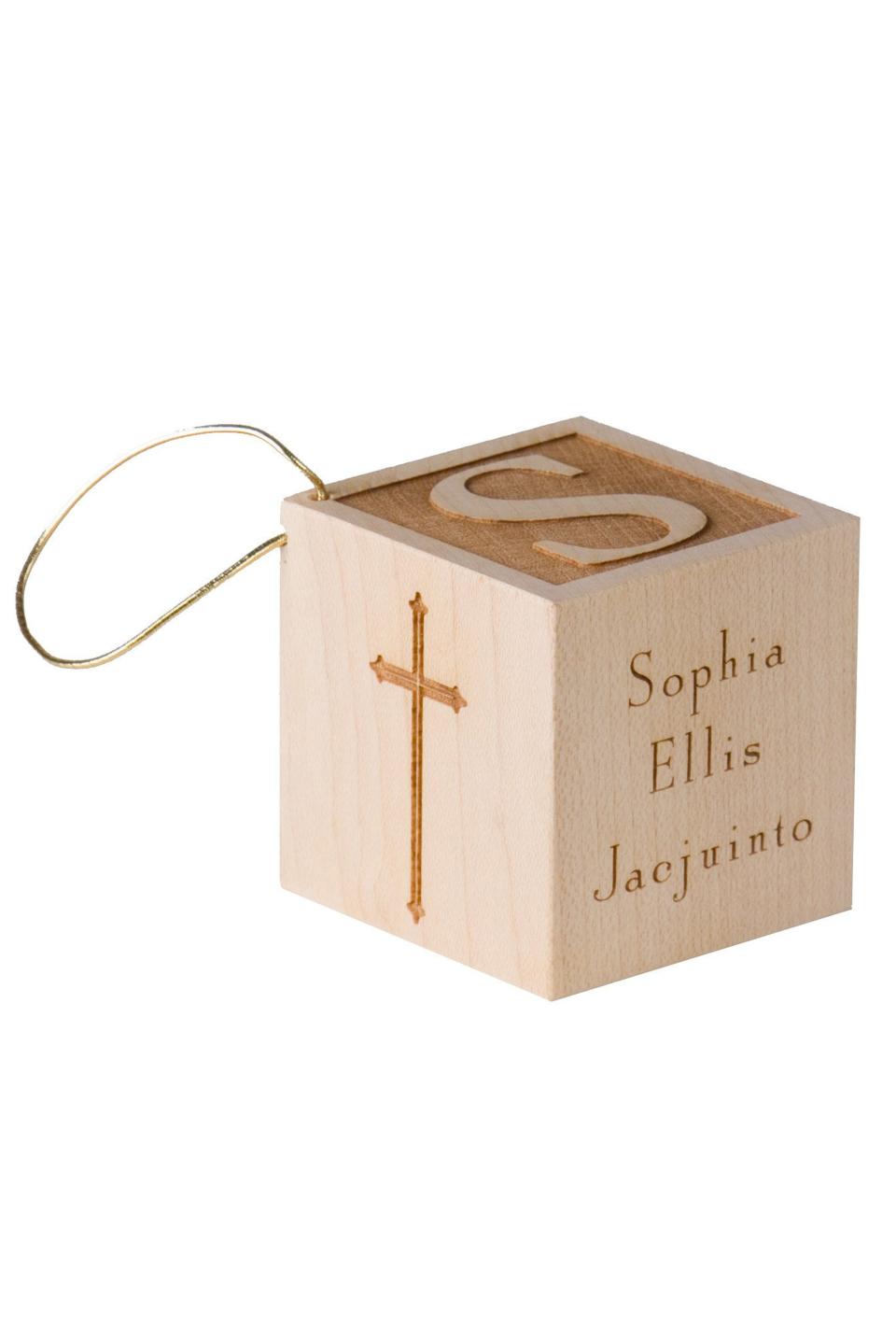 10) Personalized Baptism Ornament