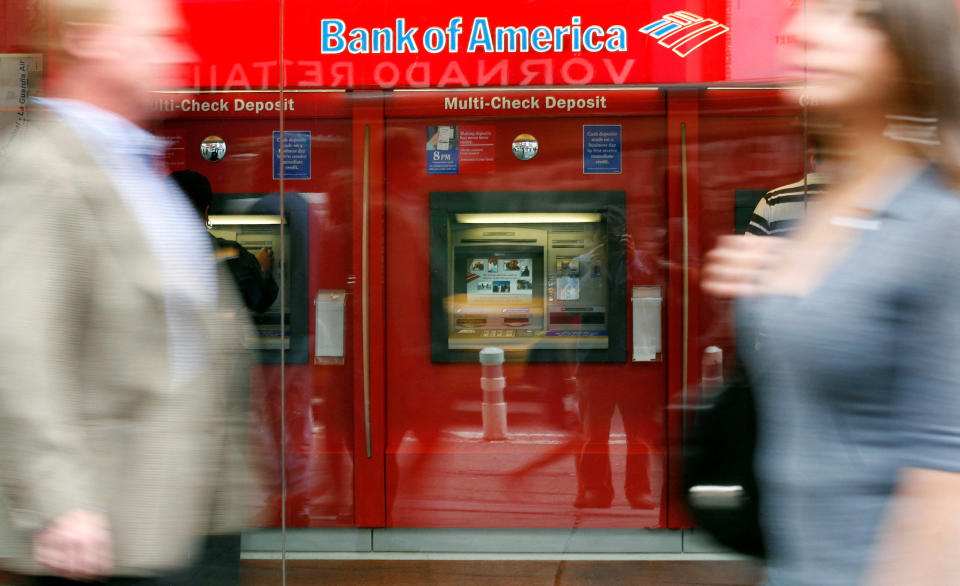 ftse FILE PHOTO: A Bank of America branch is pictured in New York May 7, 2009.  REUTERS/Shannon Stapleton/File Photo