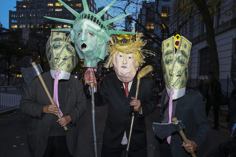 Political satire was on parade at Halloween in NYC