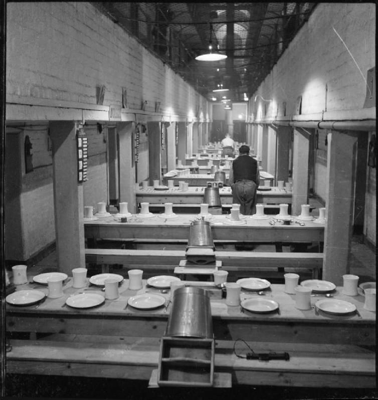 <span class="caption">A British prison, 1944.</span> <span class="attribution"><a class="link " href="https://commons.wikimedia.org/wiki/File:Wakefield_Training_Prison_and_Camp-_Everyday_Life_in_a_British_Prison,_Wakefield,_Yorkshire,_England,_1944_D19215.jpg" rel="nofollow noopener" target="_blank" data-ylk="slk:Wikimedia Commons;elm:context_link;itc:0;sec:content-canvas">Wikimedia Commons</a></span>