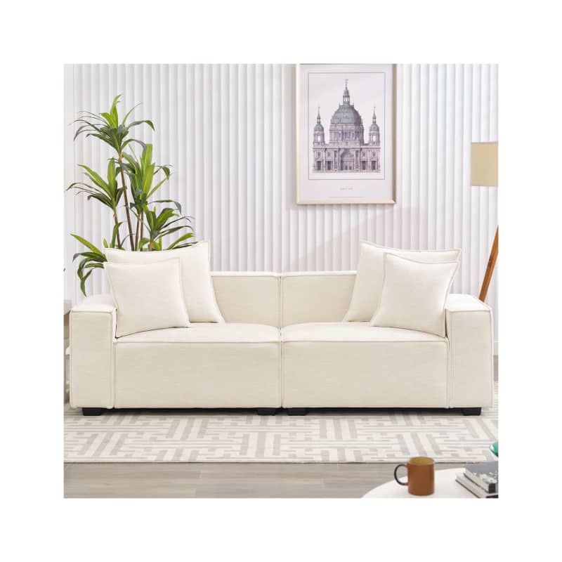 Wade Logan Square Armrest Cloud Sofa