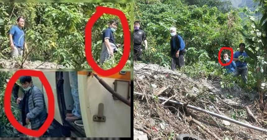 穿深藍色短上衣的羽絨衣男（圖左）與平頭男（圖右）一度被網友瘋傳是李義祥同夥。（圖／翻攝自臉書）