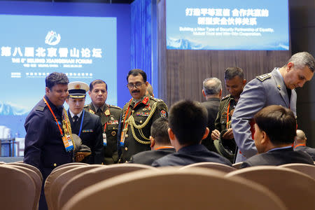 Military delegates attend the Xiangshan Forum in Beijing, China October 25, 2018. REUTERS/Thomas Peter