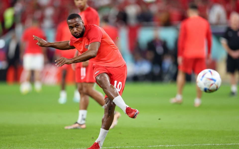 Canada's Junior Hoilett during the warm up before the match - Carl Recine/Reuters