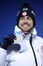 <p>Silver medalist Chris Mazdzer of the United States poses during the medal ceremony for the Luge Men’s Singles at Medal Plaza on February 12, 2018 in Pyeongchang-gun, South Korea. (Photo by Andreas Rentz/Getty Images) </p>