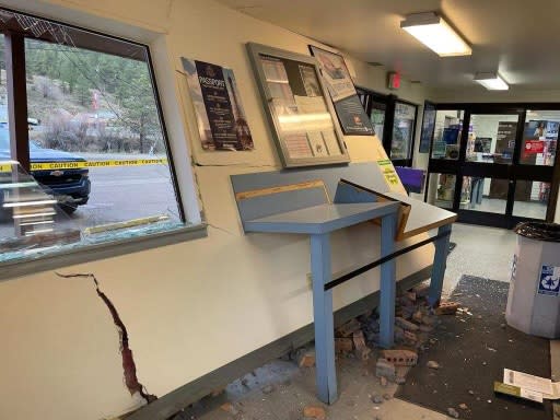 A post office in Bailey was forced to close Saturday after a driver crashed into the building Friday night. (Photo: U.S. Postal Service)