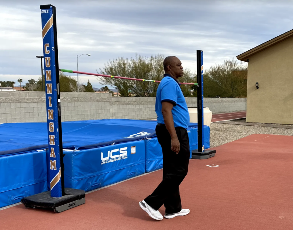 Randall Cunningham has taken up coaching, just not football. He coaches his daughters, including 22-year-old Vashti who is an Olympic medal contender in the high jump. (Yahoo Sports)