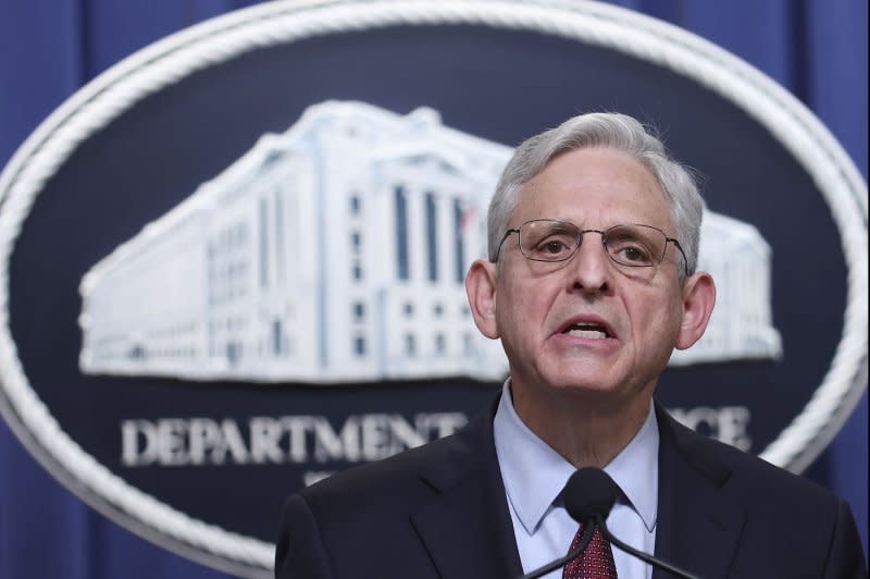U.S. Attorney General Merrick Garland said Friday that former Honduran President Juan Orlando Hernandez ran a narco-state where violent drug traffickers were allowed to operate with impunity. Hernandez was convicted of conspiring to import tons of cocaine into the United States. File Photo by Win McNamee/UPI