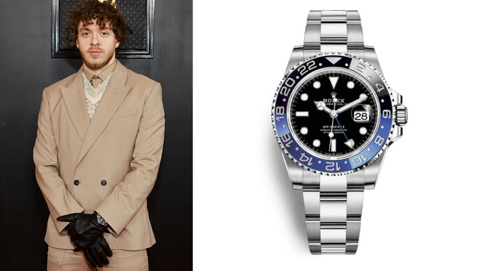 Jack Harlow 2023 Grammys Red Carpet Rolex GMT Master II "Batman"