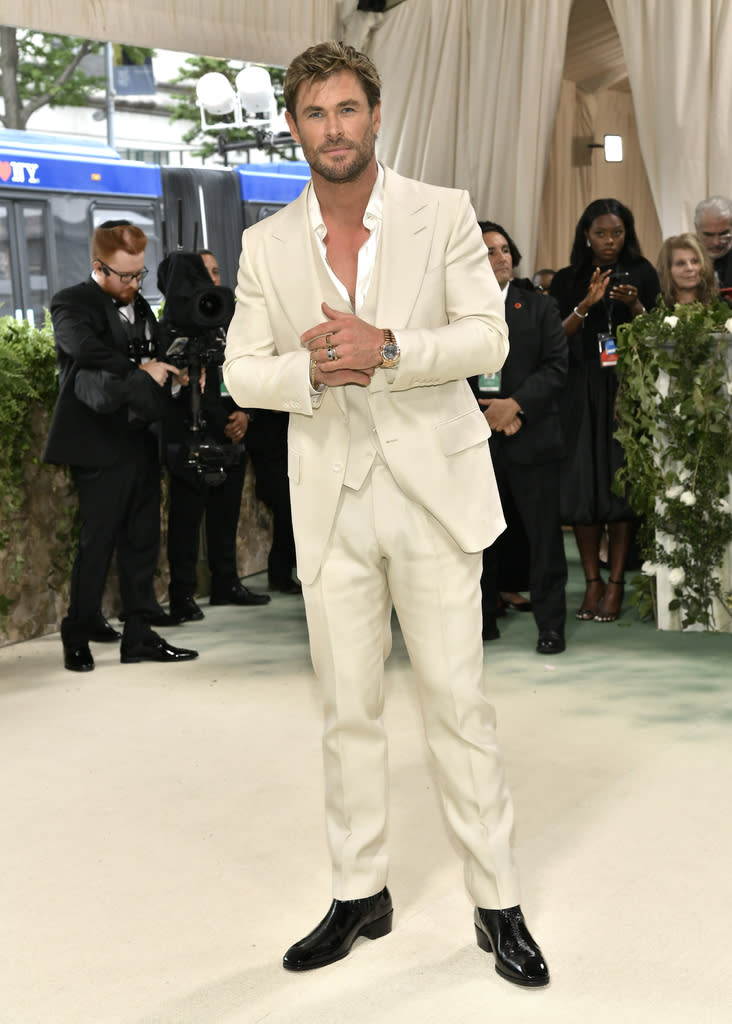 Chris Hemsworth attends The Metropolitan Museum of Art's Costume Institute benefit gala.