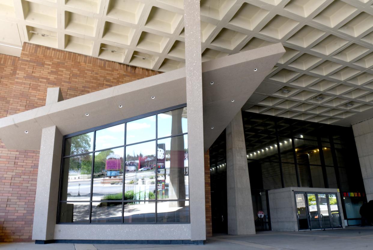 A new sculptural window is among the renovations and upgrades at the Cultural Center for the Arts in downtown Canton. The window features an artistic design and adds space to the exit area for the theater.