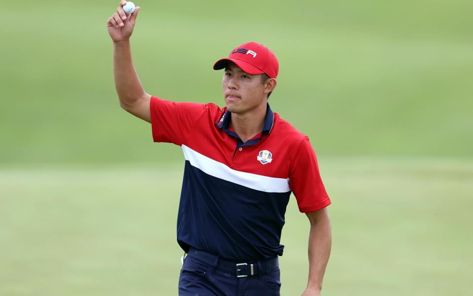 Collin Morikawa was one of six rookies who helped the USA to crushing win - GETTY IMAGES