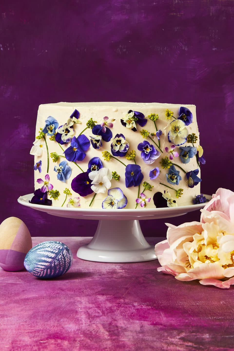 <p>Ring in the spring season by decorating your cake with fresh blooms. </p><p><strong>Get the recipe at <a rel="nofollow noopener" href="https://www.goodhousekeeping.com/food-recipes/dessert/a48178/vanilla-blossom-cake-recipe/" target="_blank" data-ylk="slk:Good Housekeeping.;elm:context_link;itc:0;sec:content-canvas" class="link ">Good Housekeeping.</a></strong></p>