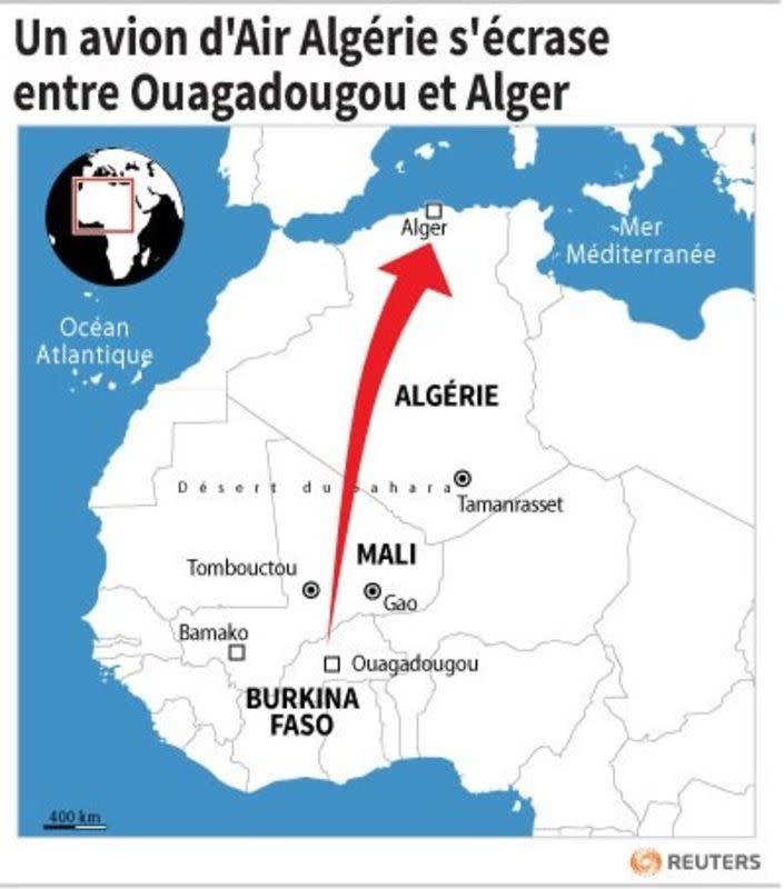 UN AVION D'AIR ALGÉRIE S'ÉCRASE ENTRE OUAGADOUGOU ET ALGER