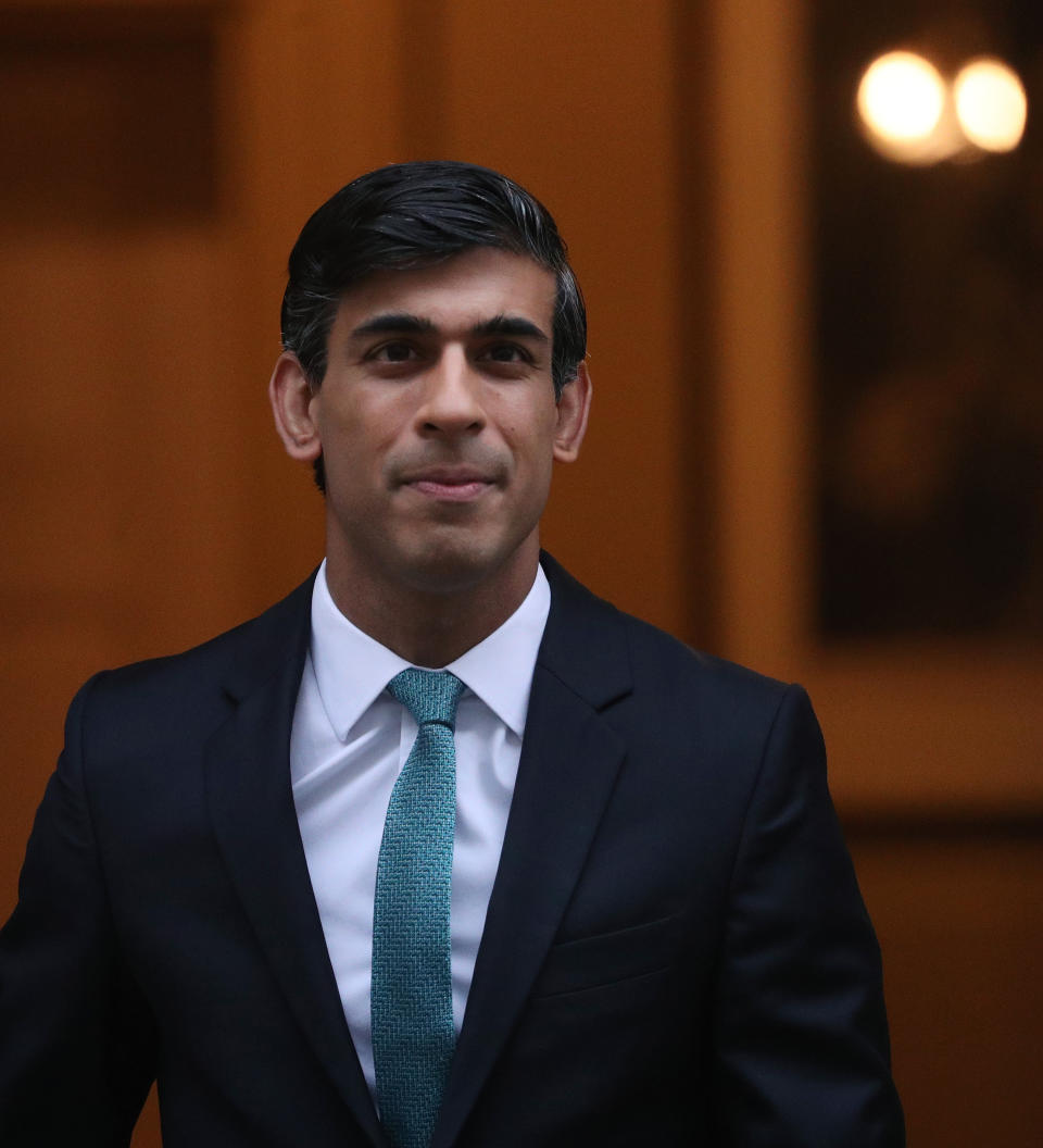 Chancellor of the Exchequer Rishi Sunak leaves 11 Downing Street, London, ahead of delivering his one-year Spending Review in the House of Commons. (Photo by Yui Mok/PA Images via Getty Images)