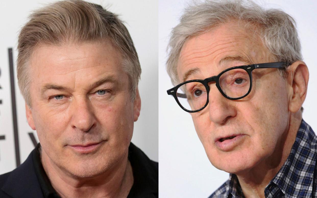 Alec Baldwin (left) and Woody Allen - AP