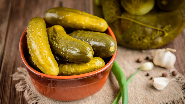 pickles in bowl