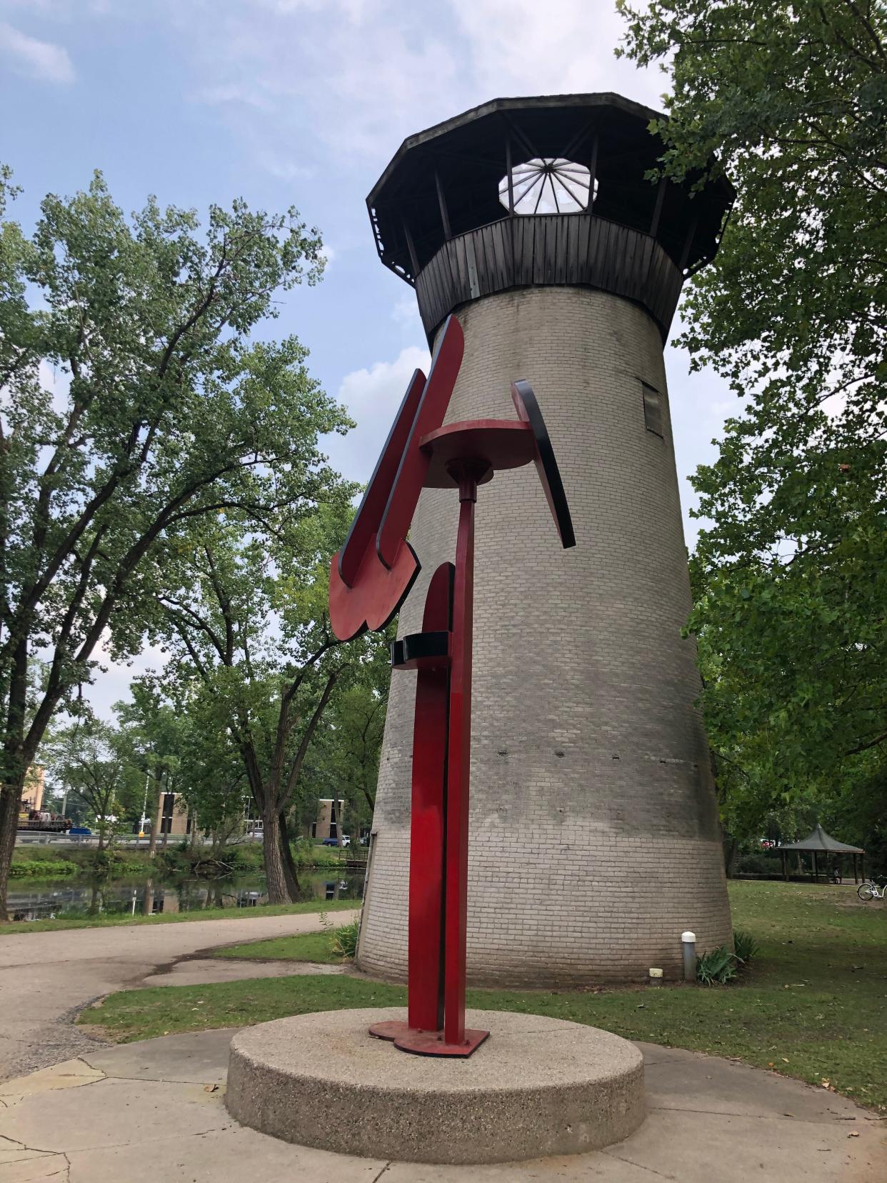 The tower at High Dive Park in Elkhart, seen in 2021, has been recently restored, with guided tours on select summer Sundays in 2024.