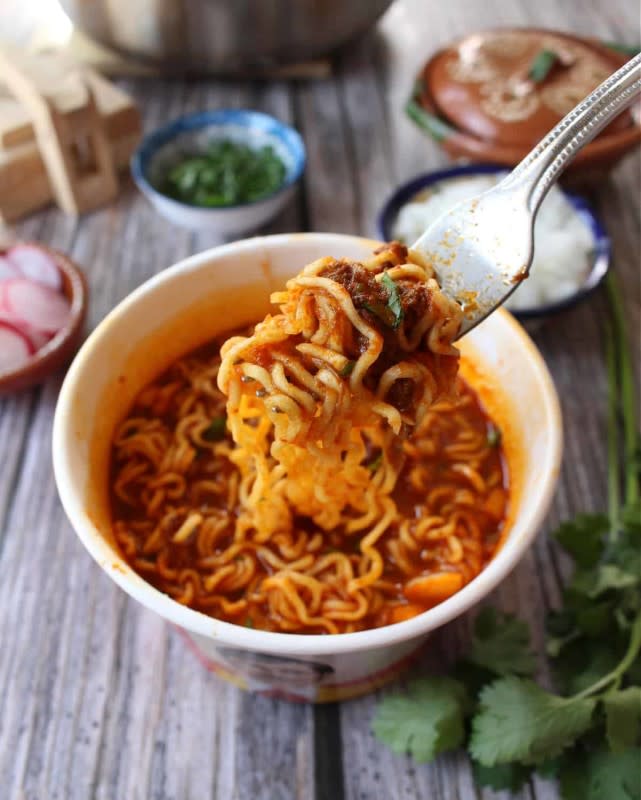 <p>Mama Maggie's Kitchen</p><p>By now I’m sure you’ve heard about the wildly popular Birria Tacos, but have you seen it in Ramen form? Here you go!</p><p><strong>Get the recipe: <a href="https://inmamamaggieskitchen.com/birria-ramen" rel="nofollow noopener" target="_blank" data-ylk="slk:Birria Ramen;elm:context_link;itc:0;sec:content-canvas" class="link rapid-noclick-resp">Birria Ramen</a></strong></p>