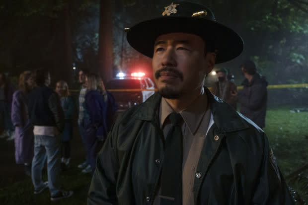 Randall Park as Sheriff Dennis Lim in <em>Totally Killer</em><p>Prime Video</p>