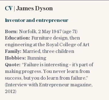 CV | James Dyson