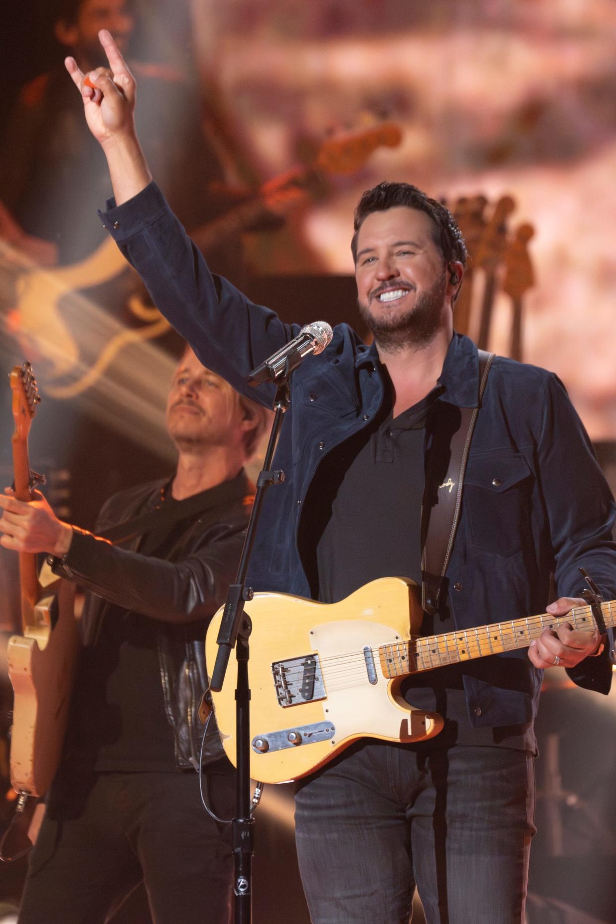 Luke Bryan performs on April 21, 2024, as the "American Idol" Top 12 is revealed on Season 22, Episode 12.
